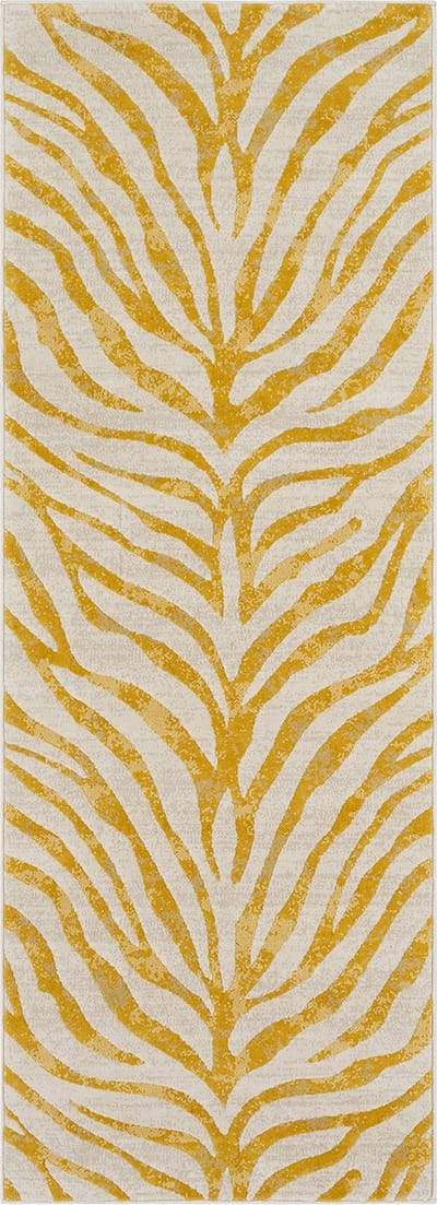 SURYA Cybele vloerkleed zebra boho geel beige