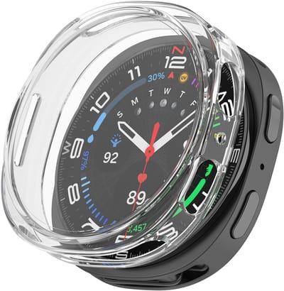Strap-it Soft case hoesje bescherming van TPU materiaal - geschikt voor Samsung Galaxy Watch 9/8 - 44mm (transparant)