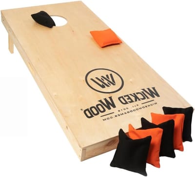 Cornhole Startset - Gooispel Buiten - Buiten Spelen - Officieel Goedgekeurd Formaat - 120x60 cm - Oranje