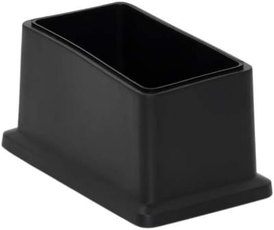 12x Rechthoekige Stoelpootdoppen Zwart PVC - Beschermers voor Vloer en Tafelpoten 25x50mm
