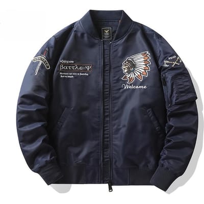 Lente en Herfst Nieuwe Air Force MA1 Pilotenjack Heren Zware Industrie Geborduurd Baseballuniform Grote Maat Jas Werkjas Trendy XXXXL