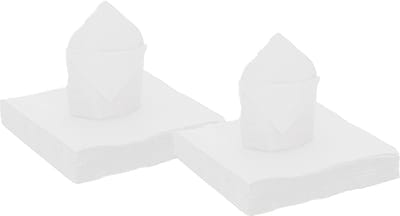 Santex feest servetten - 50x stuks - wit - 40 x 40 cm - papier