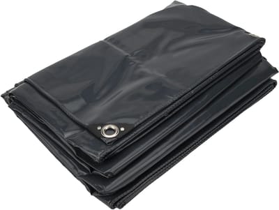 4x8 Afdekzeil PVC 650gr - Antraciet 7016 - zeilringen iedere 50cm