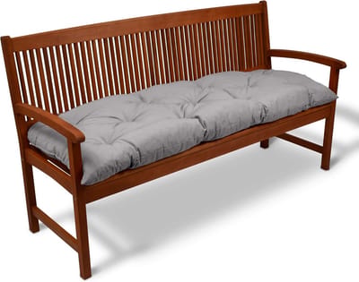 Tuinkussen 150x50x10 cm - Afneembare Onderstel en Rugkussens voor Tuinmeubelen - Lichtgrijs