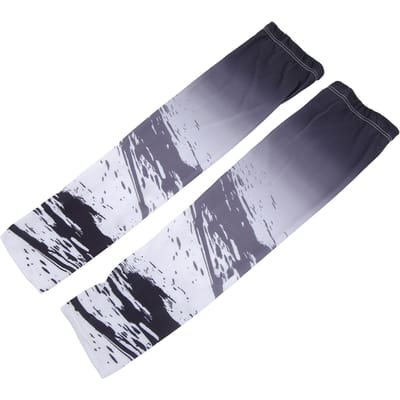 1 Paire Manches en Soie Glacée Protection UV Soleil Allongées Fines Respirantes Séchage Rapide Refroidissantes Manches de Bras pour Sports d'Été gray