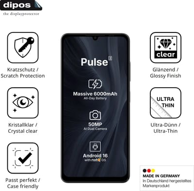 dipos – 4x Beschermfolie geschikt voor Aiplus AI+ Pulse 2 | Krasbestendige & heldere Screenprotector Ultra-Thin