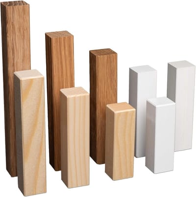 Houten Plint Verbinding - Hoekprofiel Plinten - Afwerking Plinten - Universeel Binnen en Buiten - 65 mm - Natuurlijk Gelakt