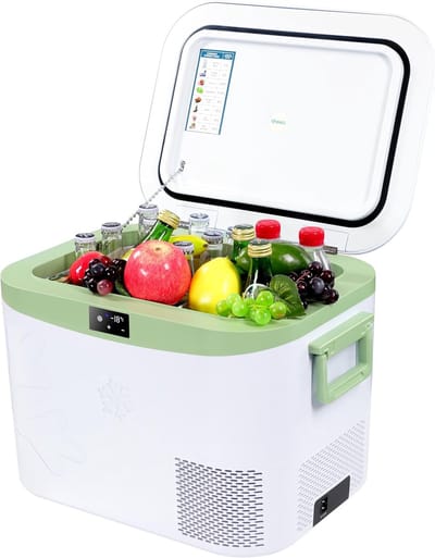 Thijox - BINGI Compressor Koelbox 18L Draagbare Auto Koelkast 12/24V DC en 230V AC voor Auto Vrachtwagen Camping Picknick Thuisgebruik