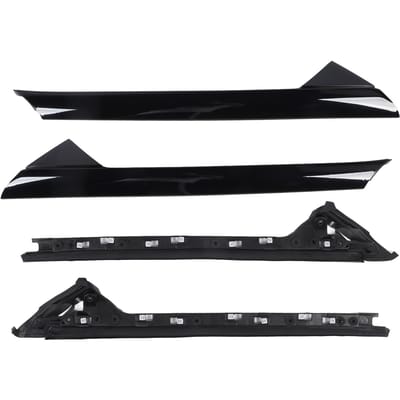Jeu de garnitures de montant A de pare-brise BB5Z 7803144 AB Extérieur Intérieur Côté Conducteur et Passager black