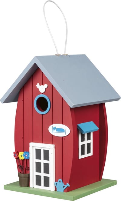 Zoofari Vogelhuisje Scandinavisch - Vogelhuis - 18 x 18 x 27.8 cm - Stalen ophanglus