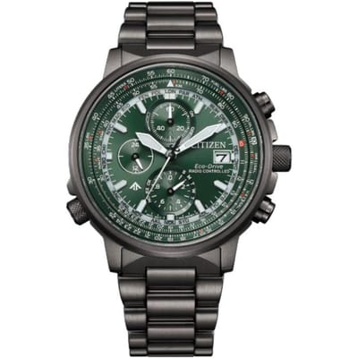 CITIZEN PROMASTER serie 200 meter waterdicht, licht Kwarts, Stalen Band, 41mm, dezelfde stijl voor mannen en vrouwen, groen wijzerplaat AT8304-57W blauw