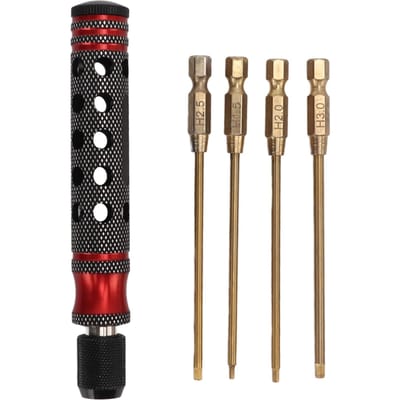 4 in 1 RC Reparatieschroevendraaiers Zeskantschroevendraaier Bit Gereedschapsset voor RC Auto Schip VliegtuigenGoud