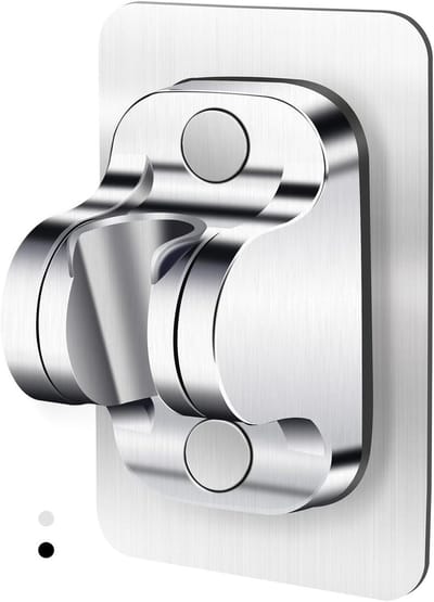 Douchekop houder - Handdouche houder - Badkamer organiseren - Sterke zelfklevende montage - 12x10 cm - Zilver
