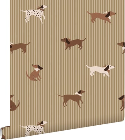 ESTAhome behang honden groen - 50 x 900 cm - 131900