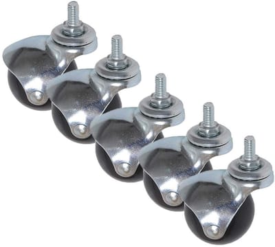 Zwenkwielen Set - Meubelwielen - Meubels Verplaatsen - Stille en Vloervriendelijke - 59x40mm 8mm - Grijs