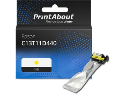 PrintAbout huismerk Inktcartridge C13T11D440 Geel Hoge capaciteit Geschikt voor Epson
