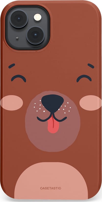 Casetastic hoesje geschikt voor Apple iPhone 14 Plus - MagSafe - Dubbellaagse bescherming - Knuffelkopjes beer - Fashion Case - Terracotta Taupe
