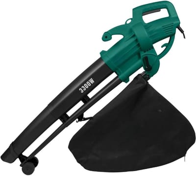 Thuys – Bladzuiger Met Opvangzak – Met Accu – 32 x 22 x 45 cm – Groen