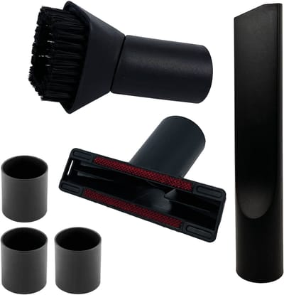 Universele set zuigmondjes - nadenzuiger, meubelmondje, plumeau - | ø 35mm aansluitingen met 3 reduceer ringen naar ø 32 mm | Geschikt voor o.a. AEG, Bosch, Electrolux, Nilfisk, Miele, Philips, Numatic, Siemens en andere merken | Multaparts® huismerk