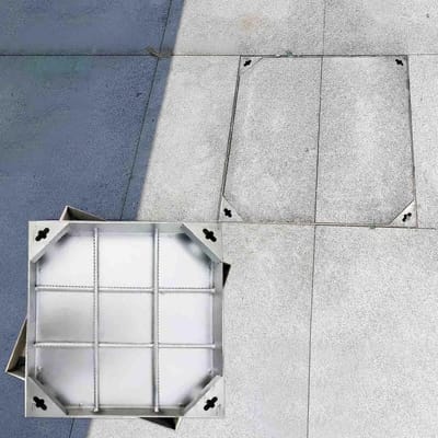 Afvoerdeksel Verzonken - Ondergrondse Kamer - Beton Tegel - Heavy Duty - 55x45 cm