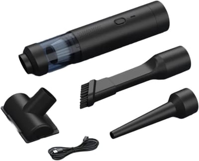Draagbare Auto Stofzuiger - Hand Vacuüm - Snel Reinigen - 19 KPa Zuigkracht - 29.8 cm Lengte - Zwart