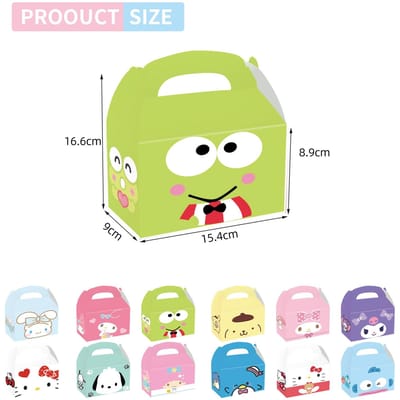 Hoorn Doos Cadeau Doos Feestartikelen Verjaardag Decoraties Snoep Doos Arrangement Rekwisieten Feest Dessert Hamburger Doos Sanrio Horn Box 12pcs