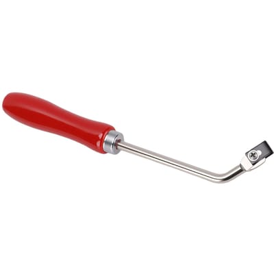 Rainureuse de sol Cutter à rainurer robuste en acier avec 3 lames de rechange pour l'installation de sols en plastique PVC Manche en hêtre rouge