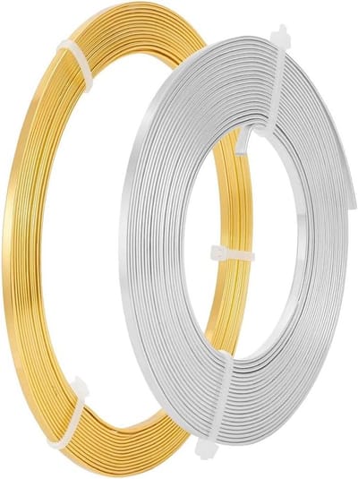 Aluminium Draad - Platte Draad - Sieraden Maken - Roestvrij en Flexibel - 10 Meter - Goud en Zilver