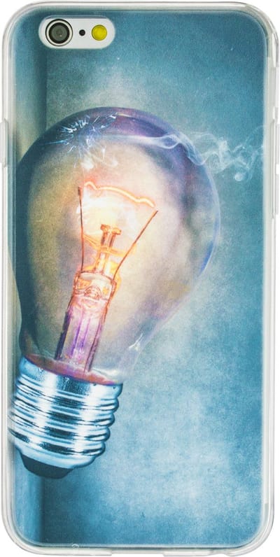 Peachy Gloeilamp geschikt voor iPhone 6 6s TPU case cover - Industrieel Lightbulb hoesje