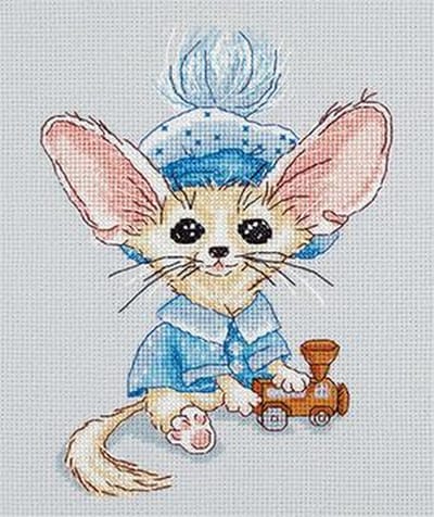 Borduurpakket Baby Fanya Blauw - Panna