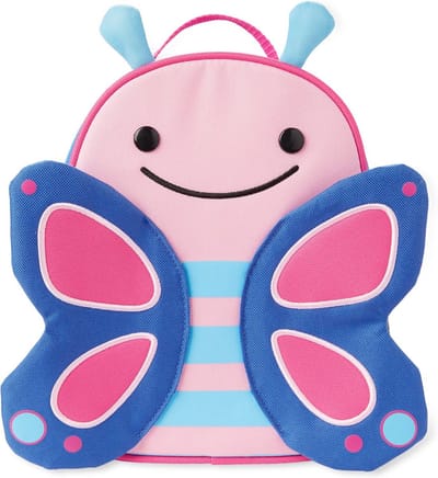 Peuter Rugzak - Kinder Tuintje - Veilige Uitstapjes - Afneembare Ketting - 23 cm Hoog - Vlinder