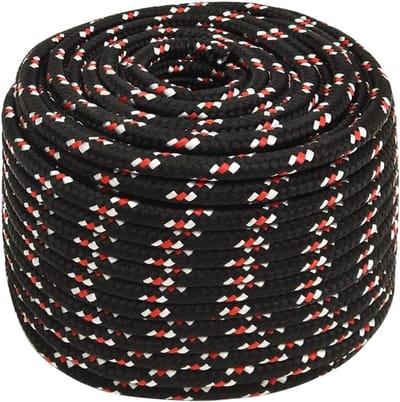 Boottouw Polypropyleen - Marine Touw - Boot Vastmaken - Weerbestendig Gevlochten - 100m x 14mm - Zwart