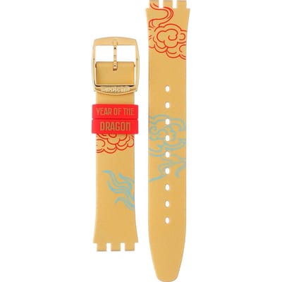 Swatch ASYXZ104 Dragon in gold Horlogeband