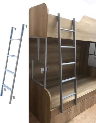 Stapelbedladder - robuuste trapladder met 4 of 5 treden, universeel ontwerp voor zoldertrappen, ondersteunt tot 350 lbs