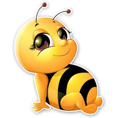 Adorables Petits Autocollants Abeilles sur la Voiture Autocollant Vinyle Décoration Imperméable pour Lunette Arrière Autocollants de Voiture yellow