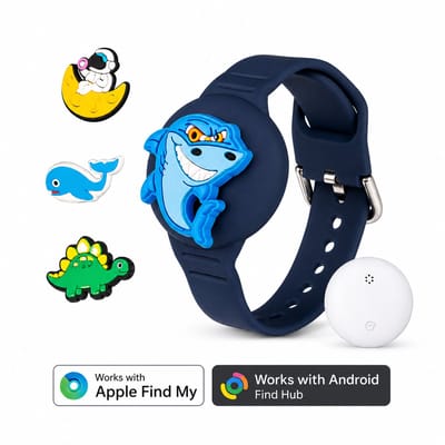 Kinderhorloge - gps armband – werkt met Apple Find My - Kinderhorloge met gps - Bluetooth Tracker – Kinderhorloge jongen - Kinderhorloge meisje - Waterdicht – Inclusief tracker - Met geluidssignaal