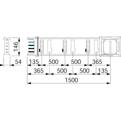 Schneider Electric KSA250ED4156 KSA250ED4156 Railverdeler Inhoud: 1 stuk(s)
