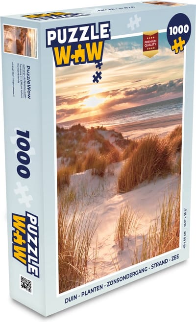 Puzzel Duin - Planten - Zonsondergang - Strand - Zee - Legpuzzel - Puzzel 1000 stukjes volwassenen