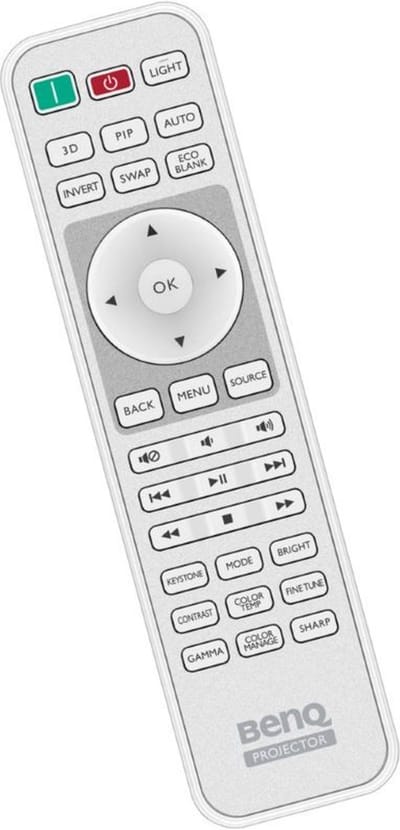 Afstandsbediening geschikt voor de BENQ W1080ST+ beamer, vervangt 5J.J9M06.001 / RCV012