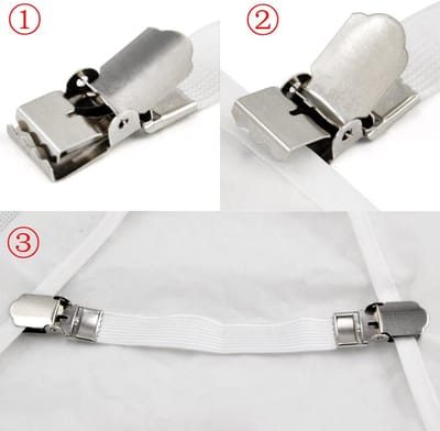 Dailygoody - Bevestigingsclips voor Strijkplankovertrek - Duurzaam en Sterk - Wit - Strijkplankaccessoires - Veilig en Praktisch - 4 Stuks