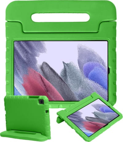 Hoesje - Geschikt voor Samsung Galaxy Tab A7 Lite - Kinderhoes Shockproof Bumper - Kidsproof Case - Tablethoes - Kinder Hoes Cover - Groen