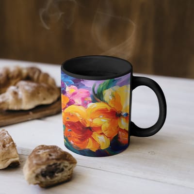 Magische Mok - Foto op Warmte Mokken - Koffiemok - Golvend - Energie - warm - Magic Mok - Beker - 350 ML - Theemok