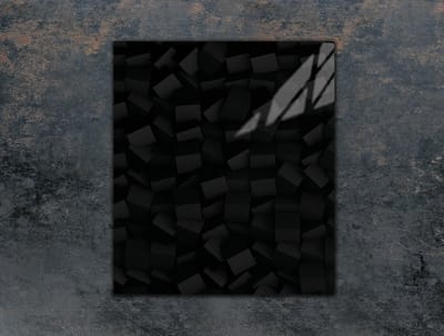TMK ArtDeko - Snijplank van gehard glas - 45x52 cm - Zwart - Veilig