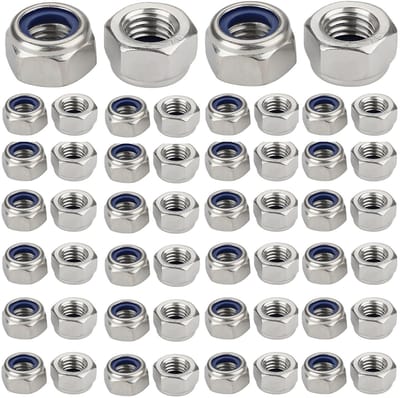 NTH products- M5 Moeren Roestvrij Staal - Zelfborgende Moeren - Zeskantmoeren - Borgmoeren - Set van 100 Stuks - Corrosiebestendig