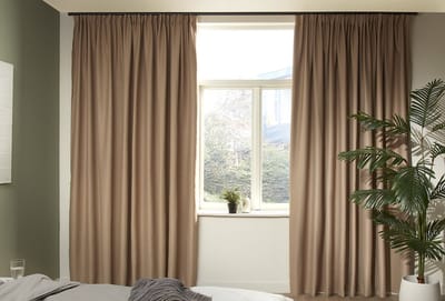 Mesa Living Verduisterende Gordijnen - Taupe - Gordijnen kant en klaar met Haakjes - 150 x 250cm