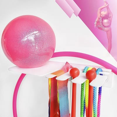 Sport Turn Bevestiging - Gymnastiek Materiaal Houder - Sport Organisatie - Stevige Stalen Constructie - 32x22x9 cm - roze