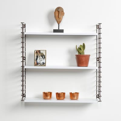 Tomado - Wandrek - Brons & Wit - Boekenrek - 70x21x68cm - Uitbreidbaar