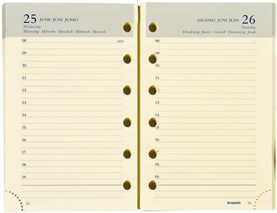 Brepols agenda vulling 2027 - BREFAX 21 [0.430] - 1 dag op 1 pagina - Dagoverzicht - 8 x 12.5 cm