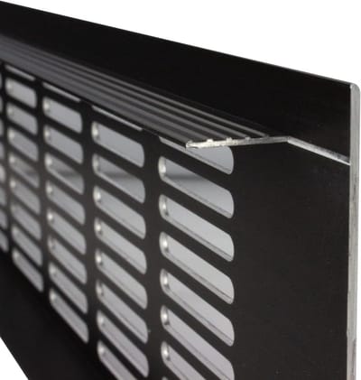 Ventilatierooster Aluminium - Afvoerrooster Geperforeerd - Luchtuitwisseling Creëren - Optimale Grip Stangen - 40 mm - Zwart