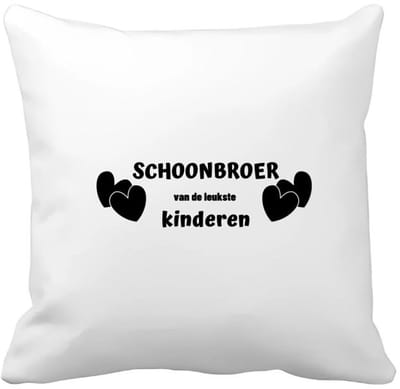Akyol - schoonbroer van de leukste kinderen Kussen hoes - Broer - de leukste schoonbroer - verjaardag - cadeautje voor broer - kado - geschenk - 40 bij 40 cm